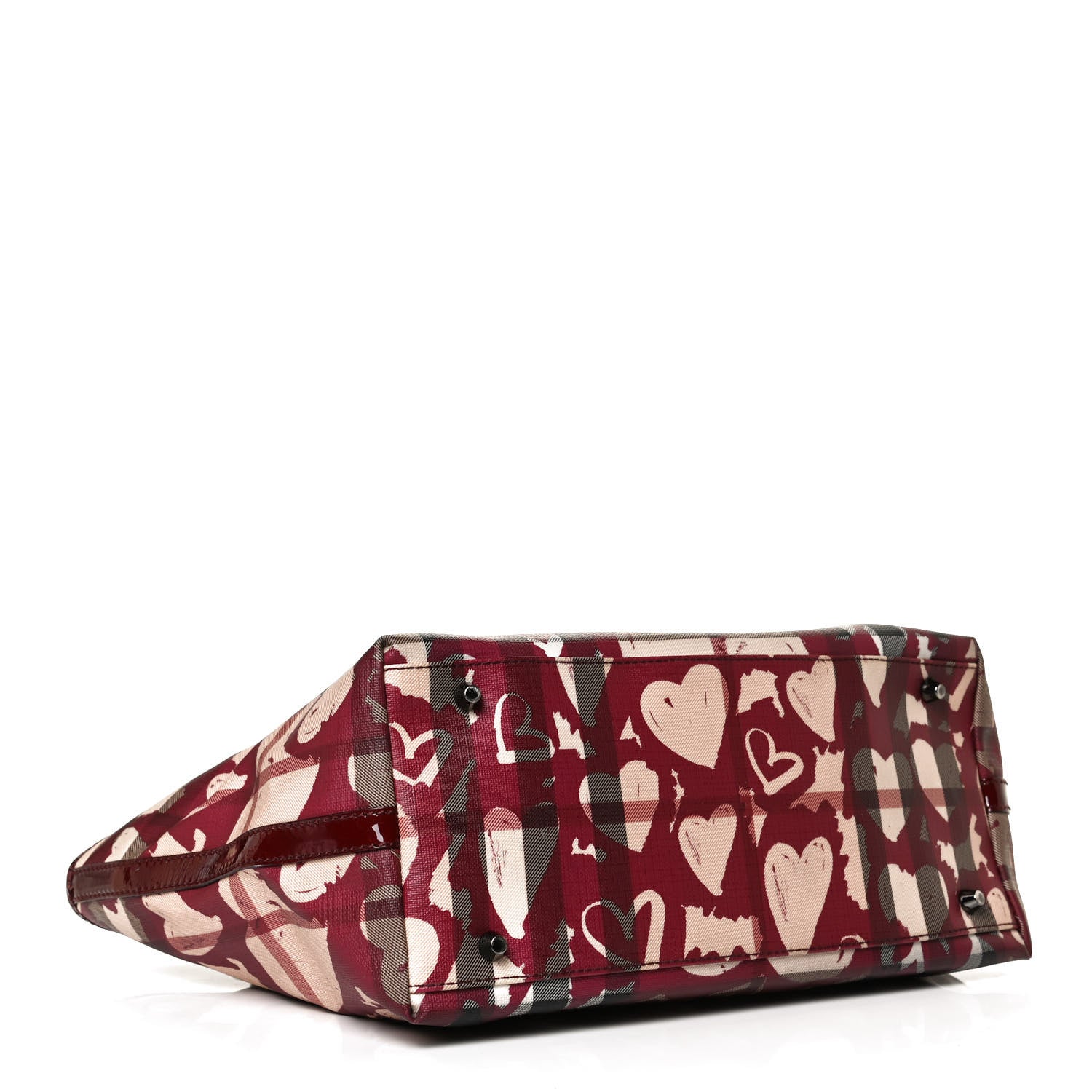 Burberry Nova Check Heart Tote Red 3 of 13