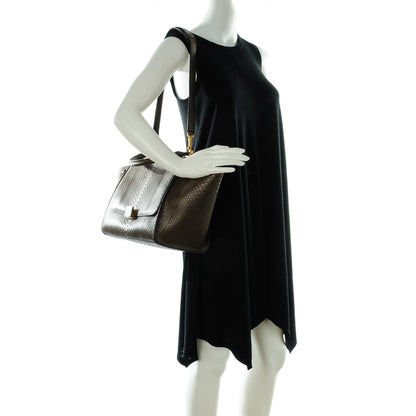 Celine Python Medium Trapeze Dark Khaki 2 of 7