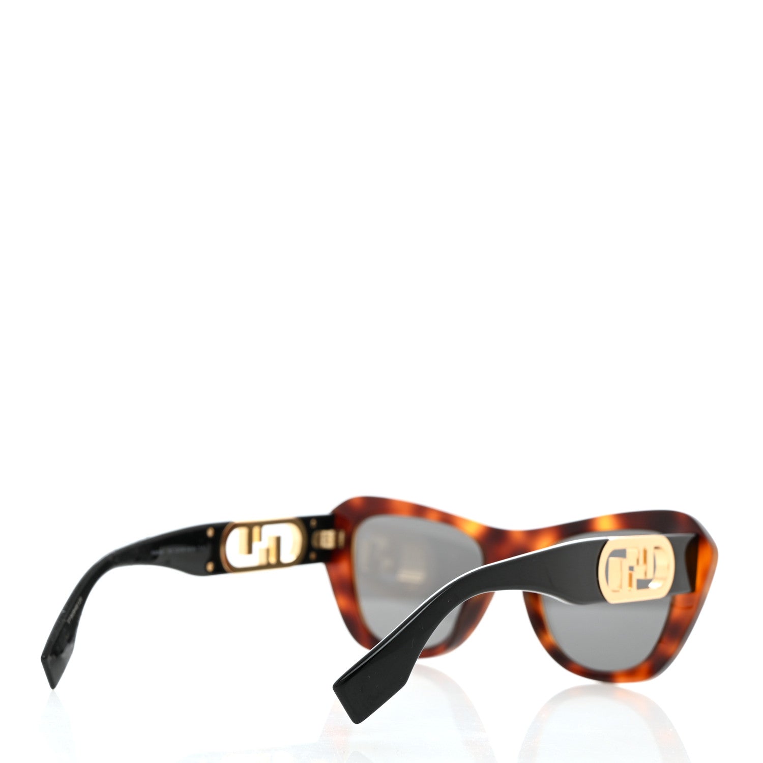 Fendi Acetate O'Lock Cat Eye Sunglasses FE40064I Tortoise 4 of 6