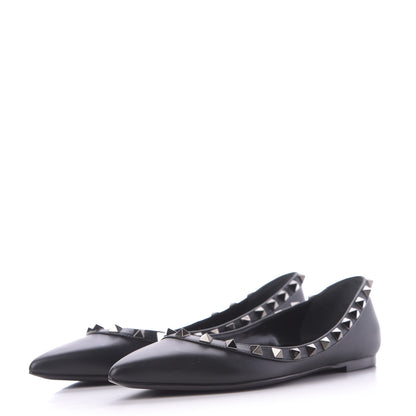 Valentino Garavani Nappa Rockstud Ballerina Flats 37 Black 3 of 12