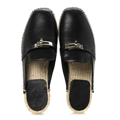 Hermes Goatskin Feria Espadrille 38 Black 2 of 9