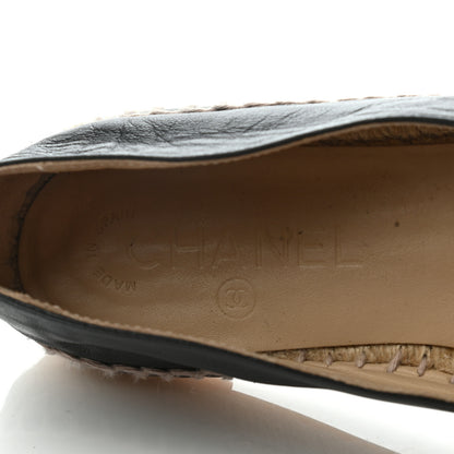 Chanel Lambskin CC Espadrilles 38 Black 7 of 8
