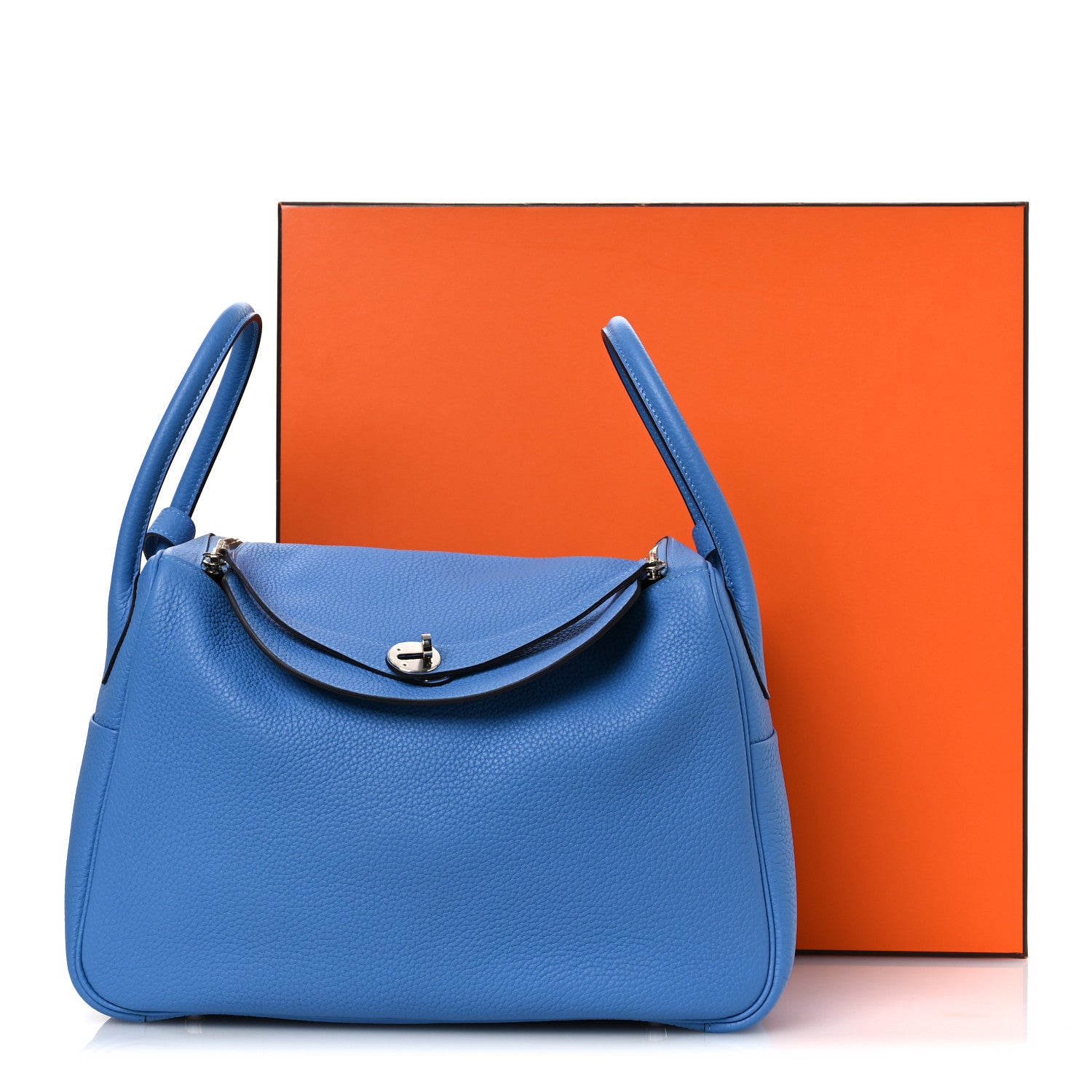 Hermes Taurillon Clemence Lindy 34 Bleu Paradis 11 of 11