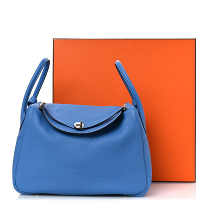 Hermes Taurillon Clemence Lindy 34 Bleu Paradis 11 of 11