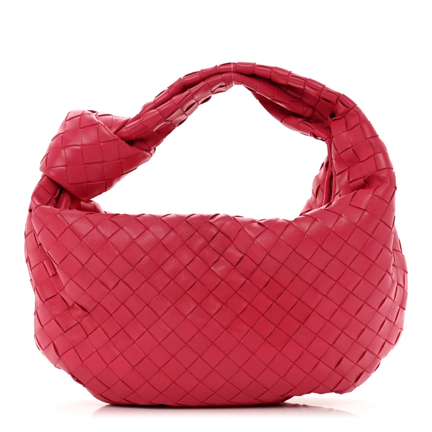 Nappa Intrecciato Teen Jodie Hobo Cranberry