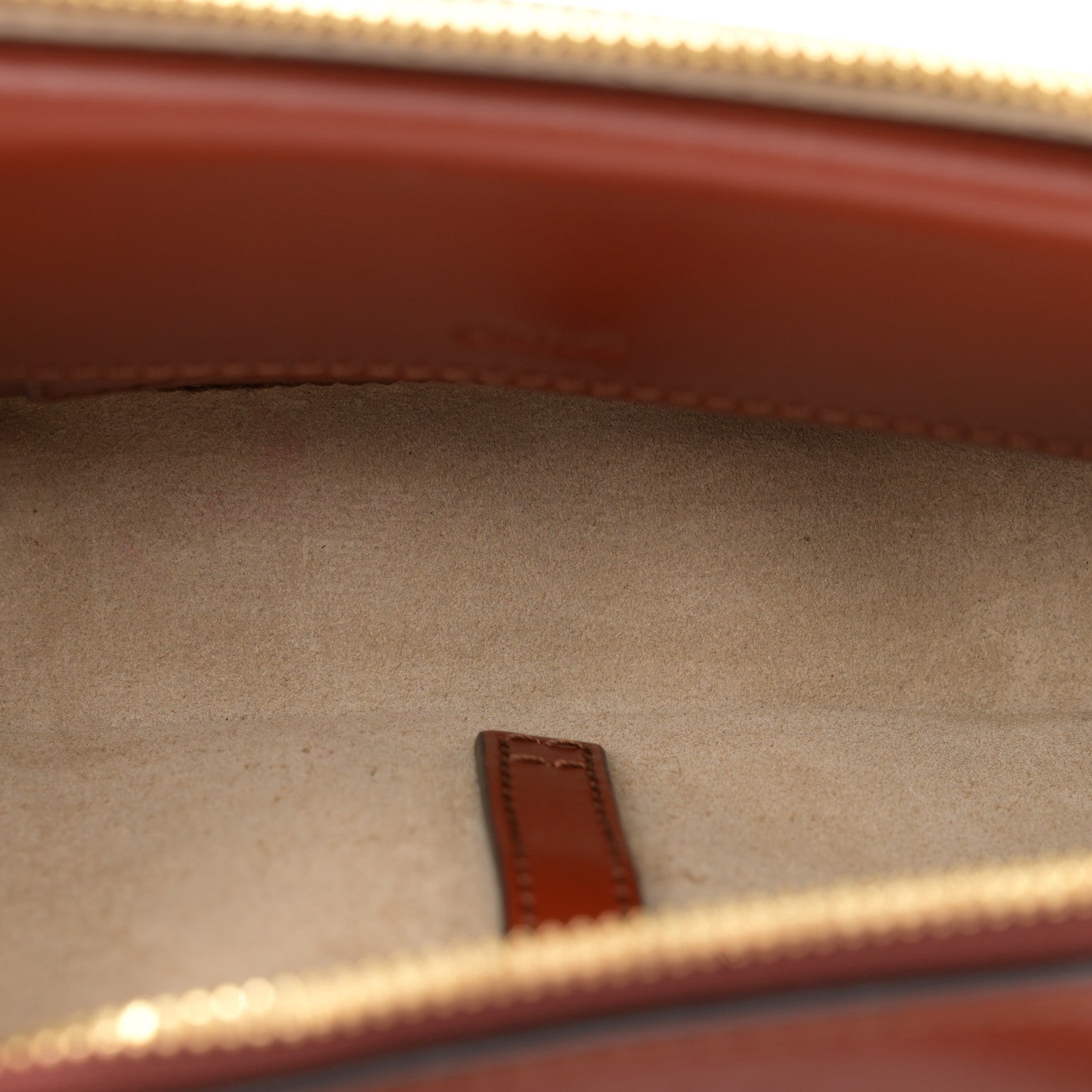 Chloe Shiny Calfskin Mini Vanity C Bag Sepia Brown 6 of 12