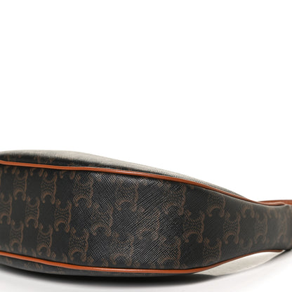 Celine Triomphe Canvas Calfskin Ava Shoulder Bag Tan 10 of 10