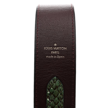 Louis Vuitton Snakeskin Calf Bandouliere Shoulder Strap Green Burgundy 3 of 6