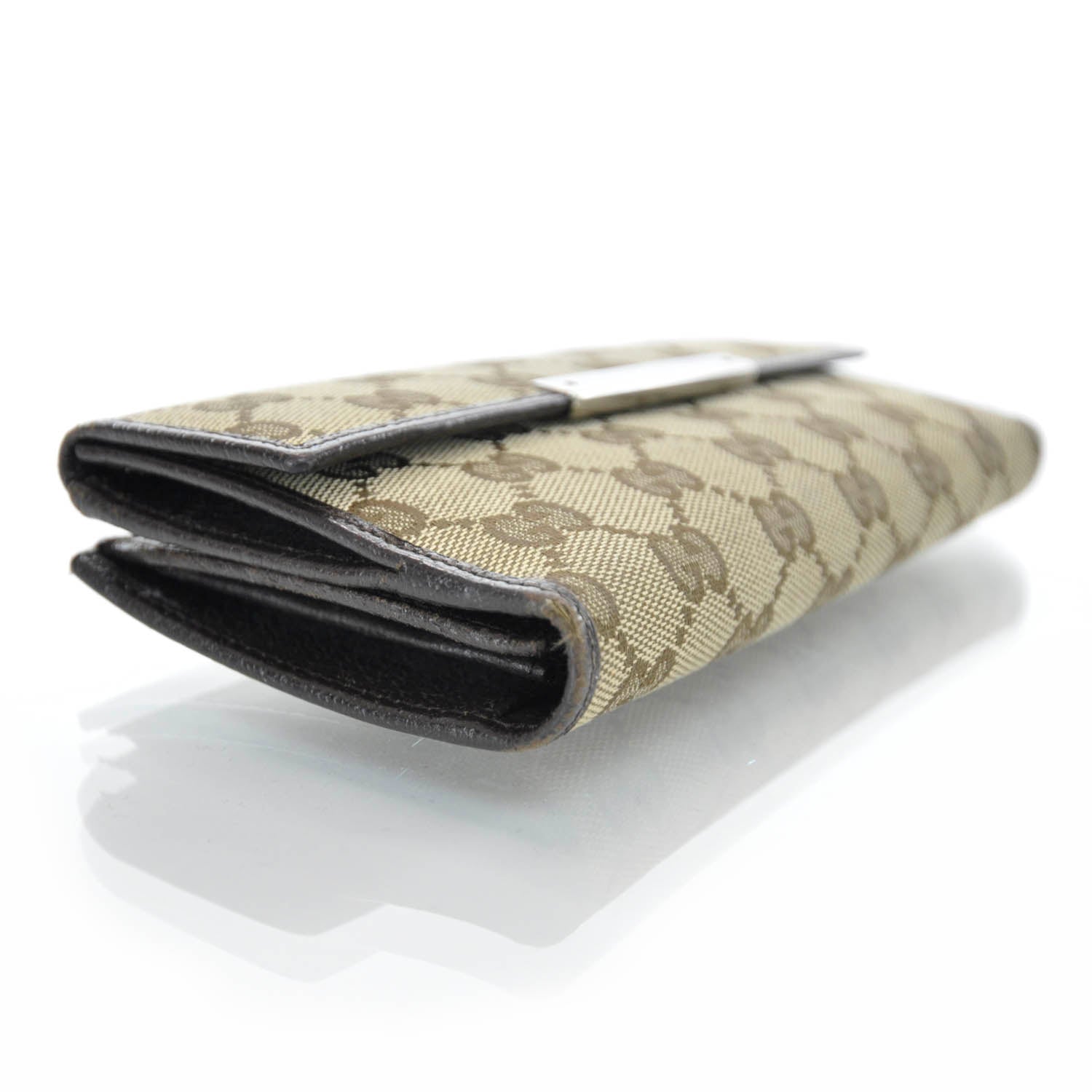 Gucci Monogram Metal Plate Continental Wallet 3 of 8