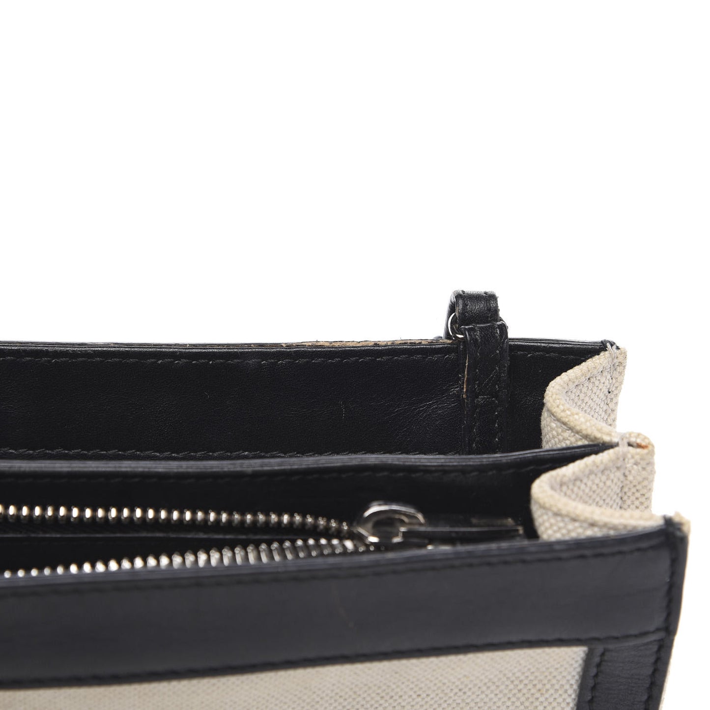 Cotton Canvas Pochette Crossbody Bag Black