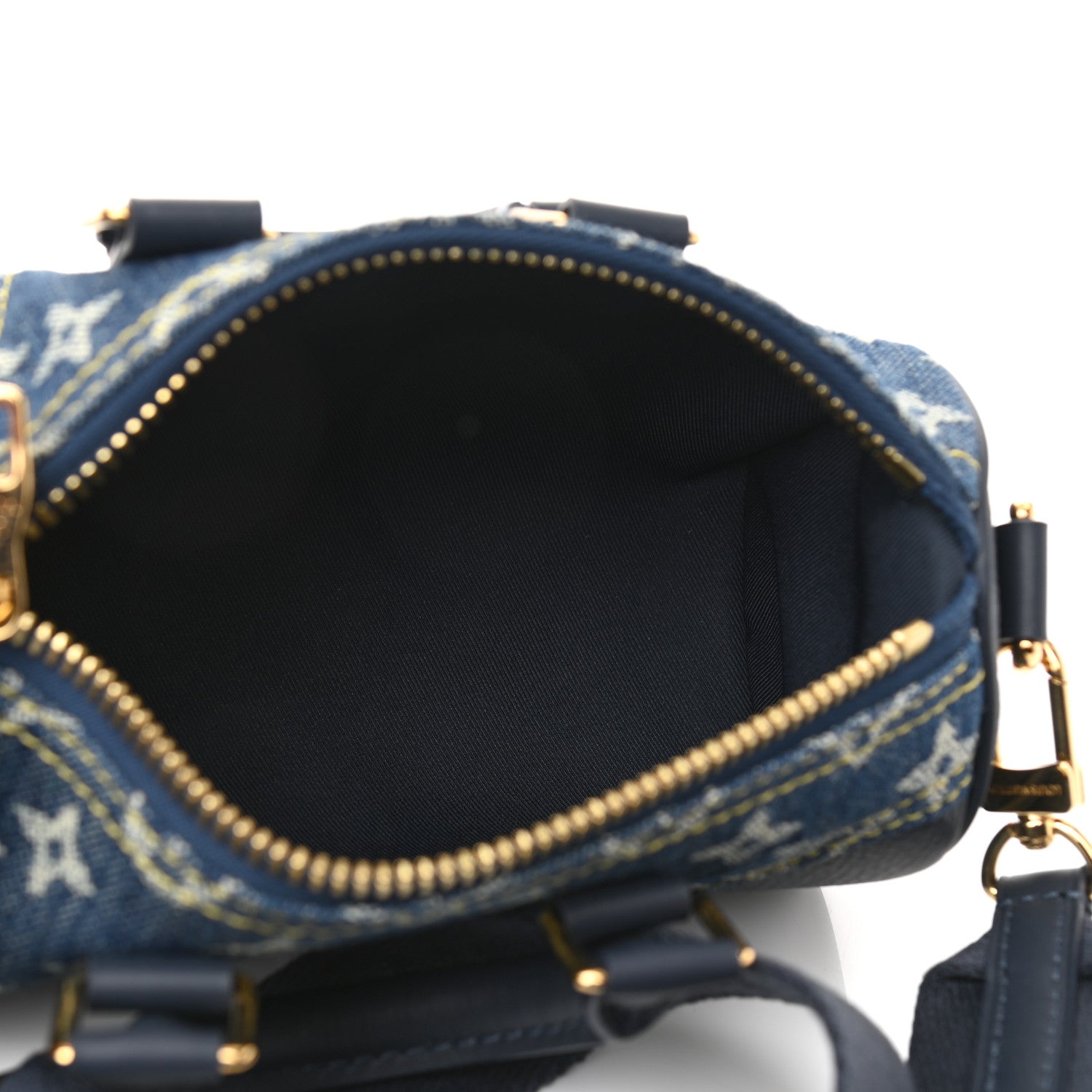 Louis Vuitton Taurillon Monogram Denim Drip Keepall XS Blue 5 of 7