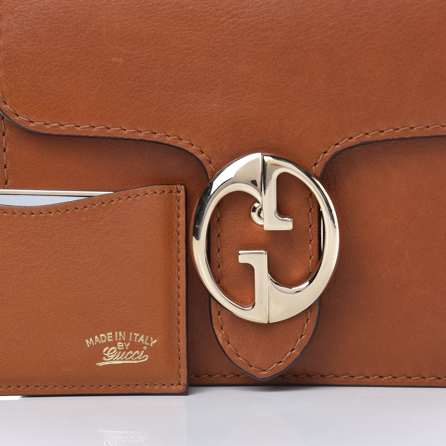 Gucci Calfskin Small 1973 Shoulder Flap Bag Brown 13 of 13