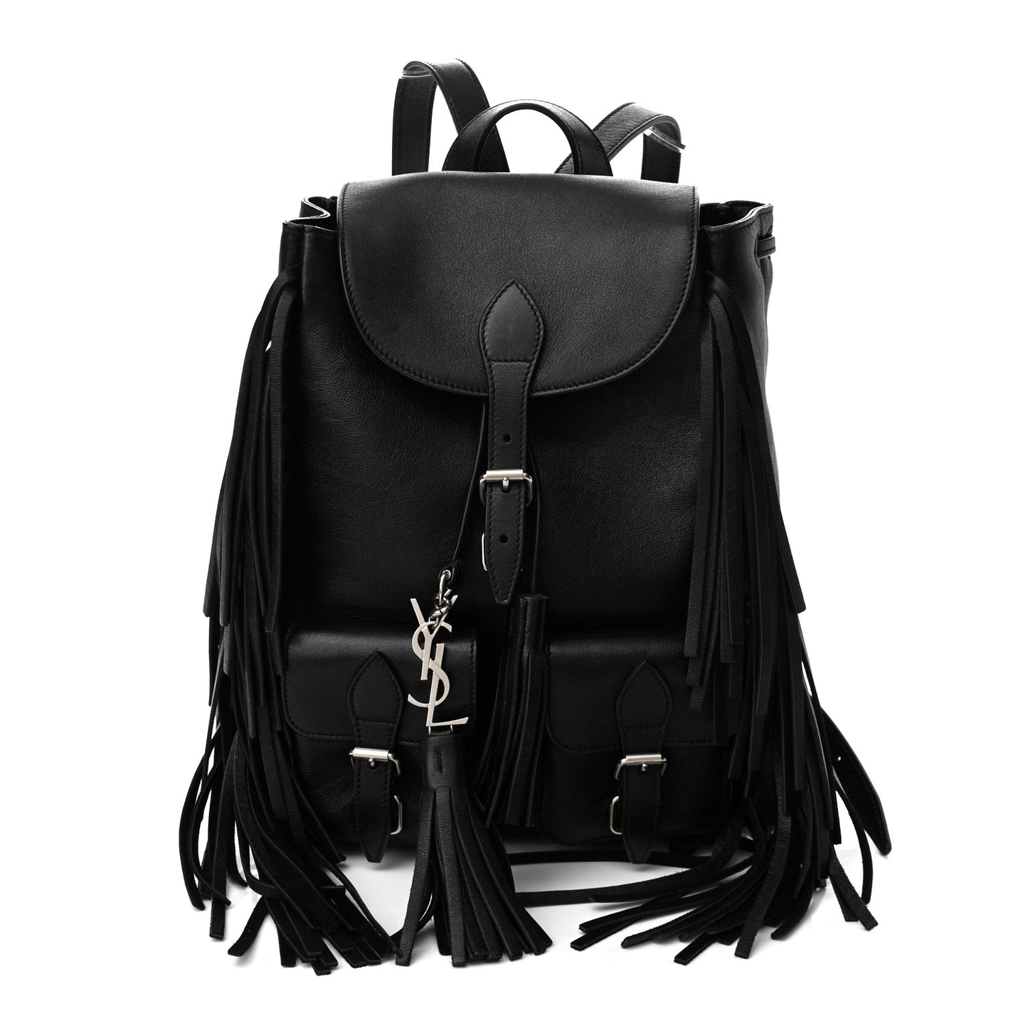 Calfskin Fringe Festival Backpack Black