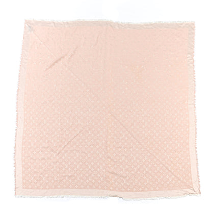 Louis Vuitton Silk Wool Monogram Shawl Rose 1 of 4