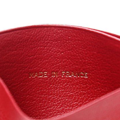 Chanel Calfskin CC Card Holder Red 7 of 8