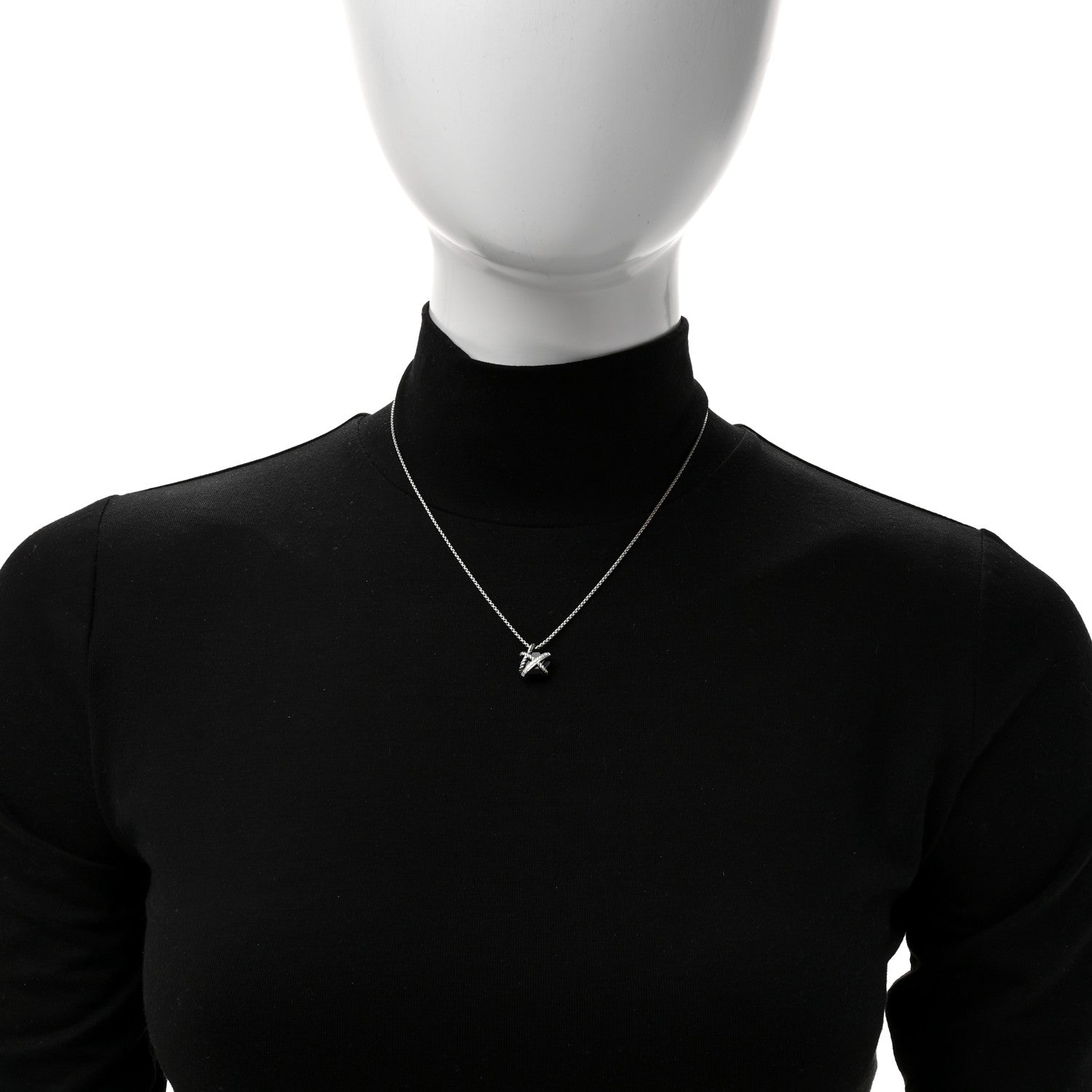 David Yurman Sterling Silver Diamond Black Onyx 10mm Petite Cable Wrap Pendant Necklace 2 of 4