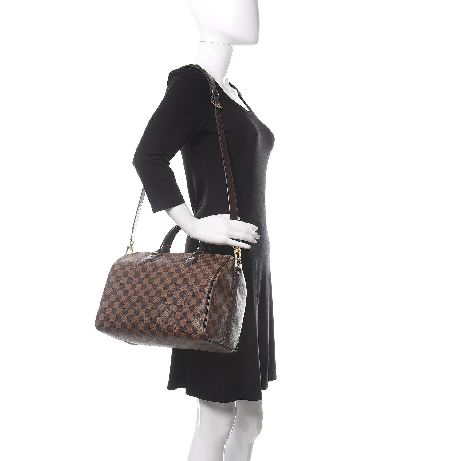 Louis Vuitton Damier Ebene Speedy Bandouliere 30 2 of 9