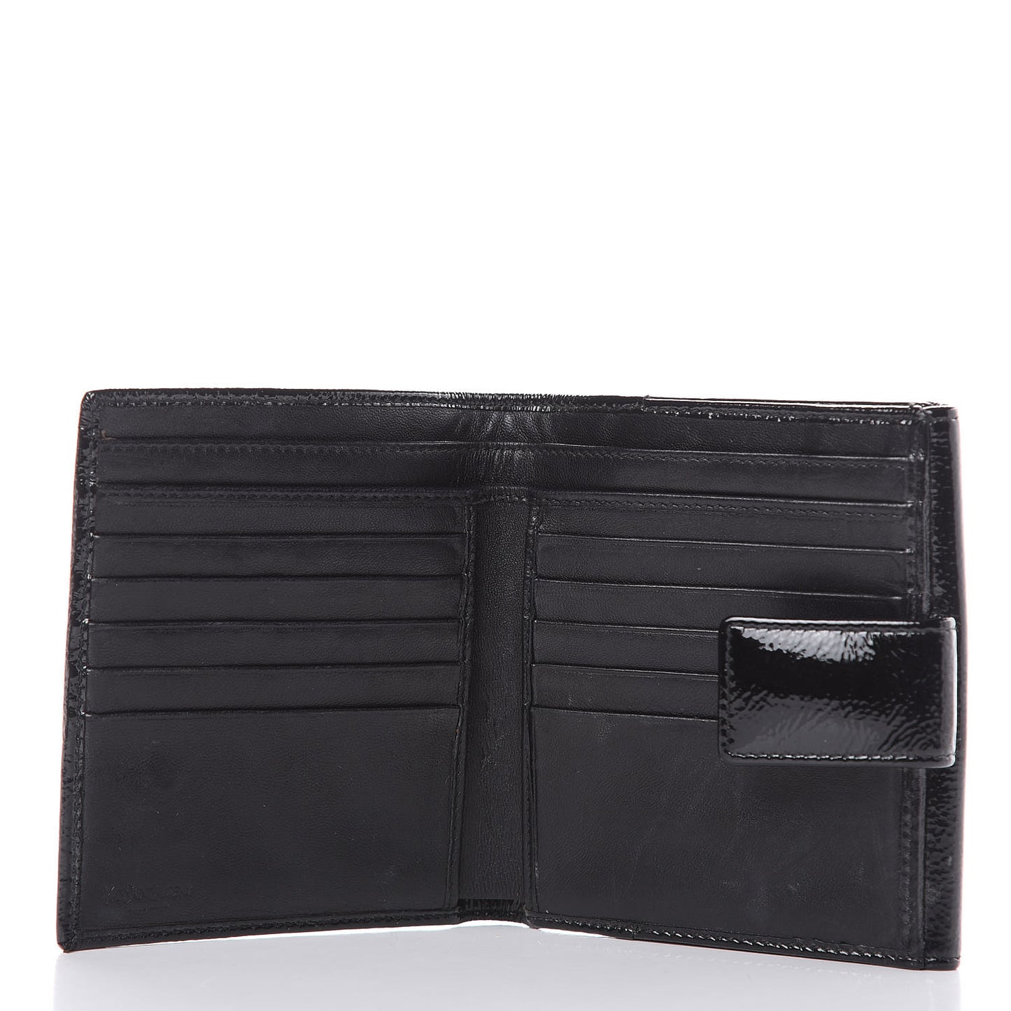Patent Y-Mail French Wallet Black