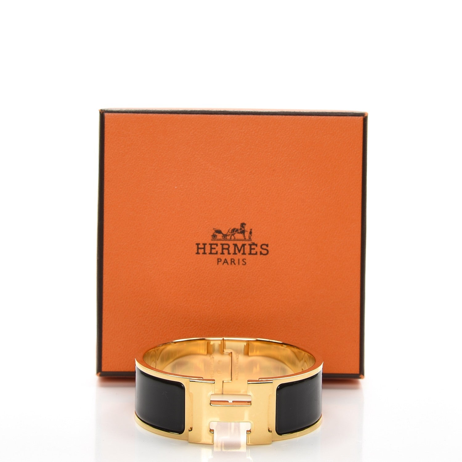Hermes Enamel Wide Clic Clac H Bracelet PM Black 6 of 6