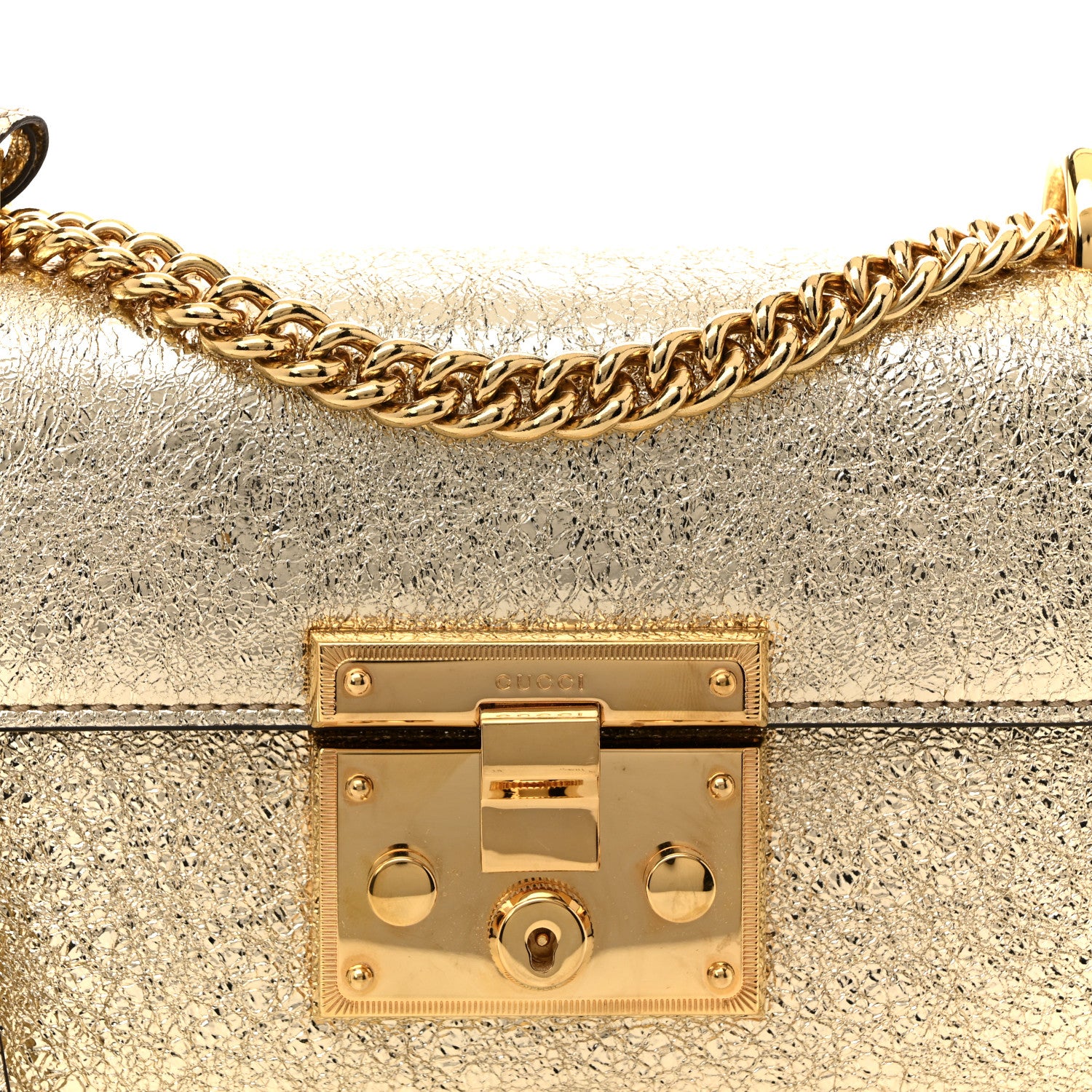 Gucci Galassia Small Padlock Shoulder Bag Platino 8 of 12
