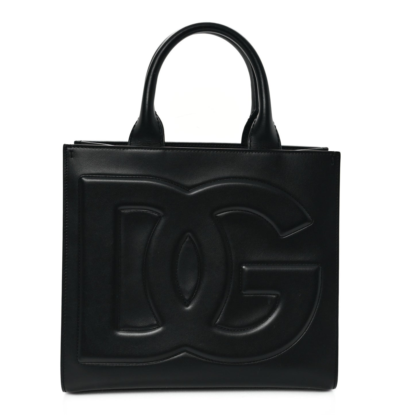 Calfskin DG Daily Shopper Tote Black