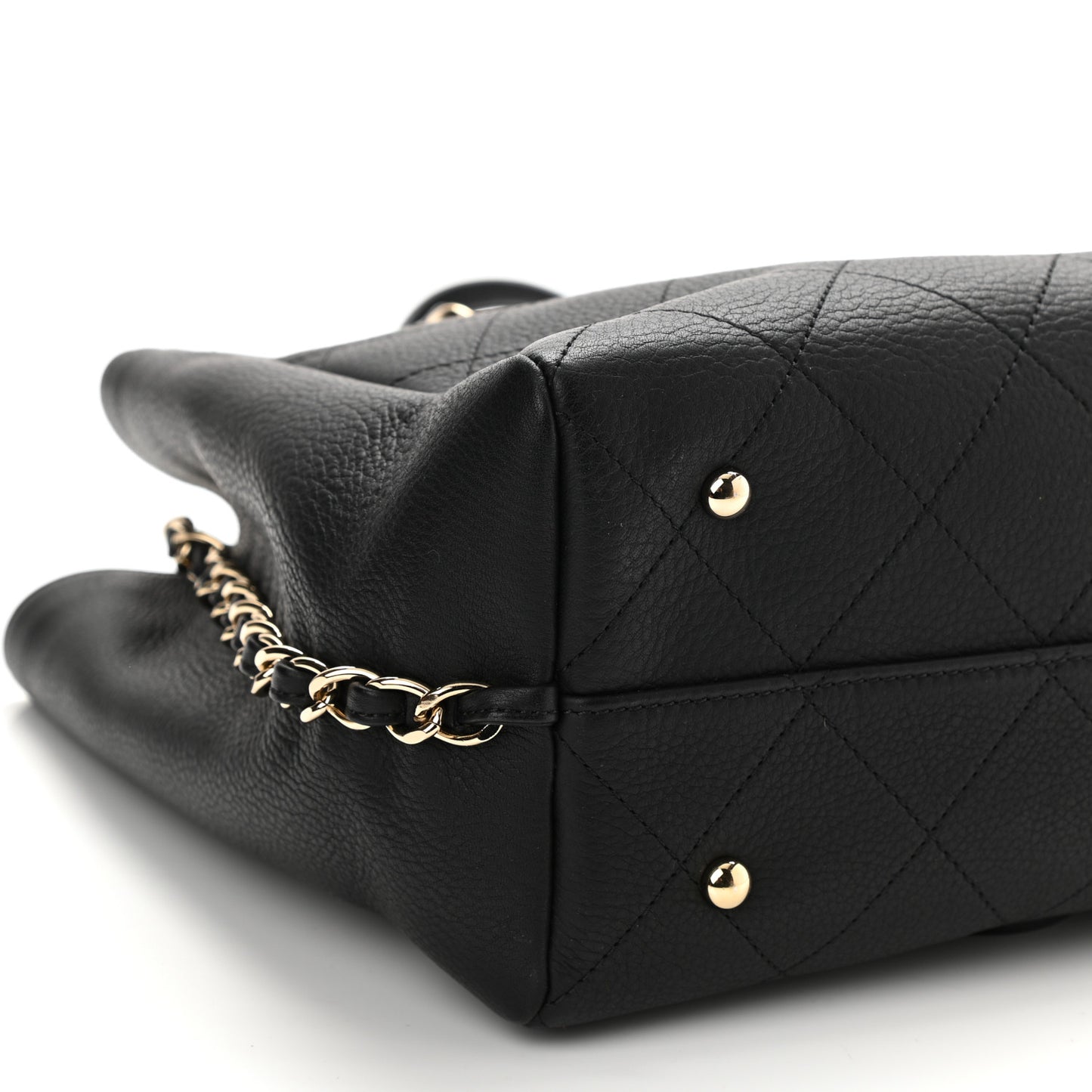 Bullskin Stitched Medium Shopping Bag Black