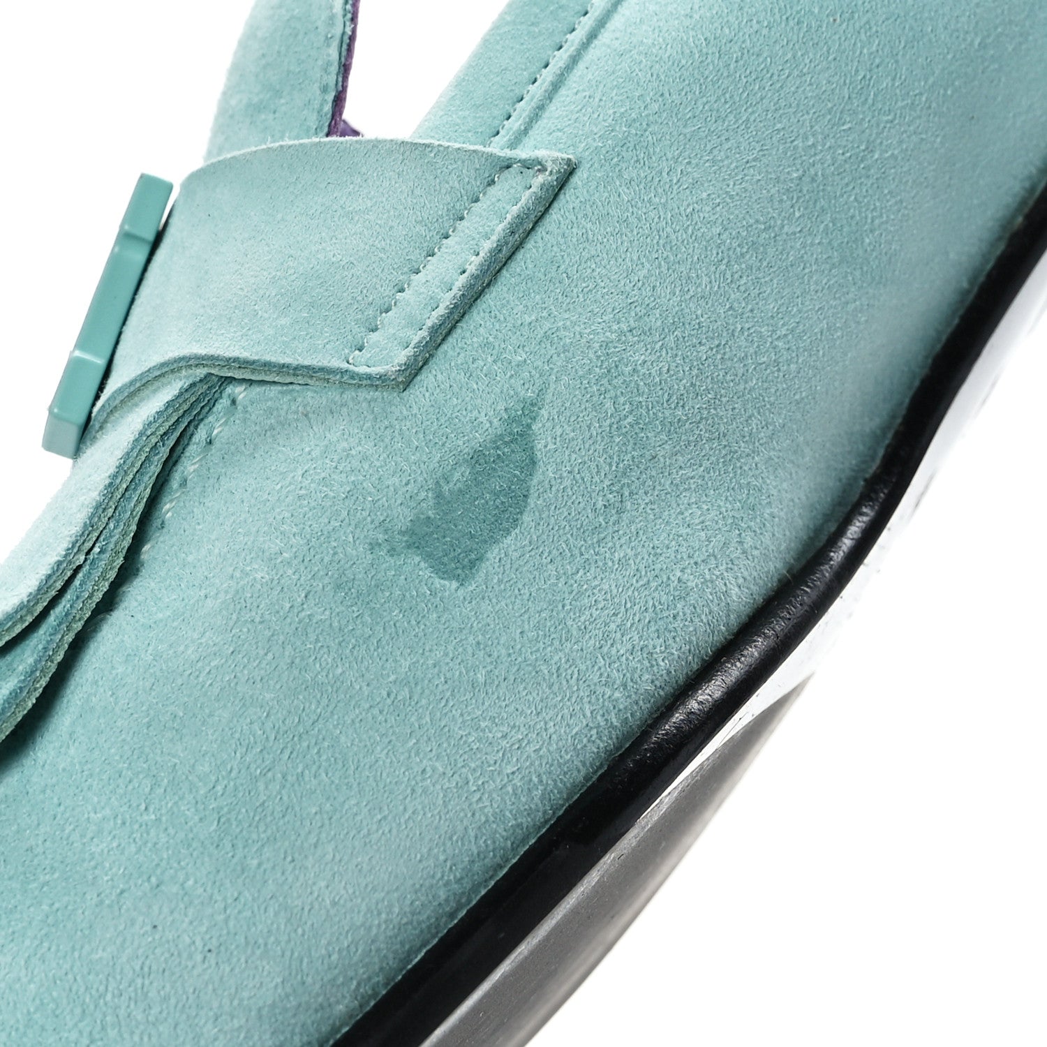 Hermes Suede Goatskin Womens Royal Loafers 39.5 Vert Ebrun 9 of 13