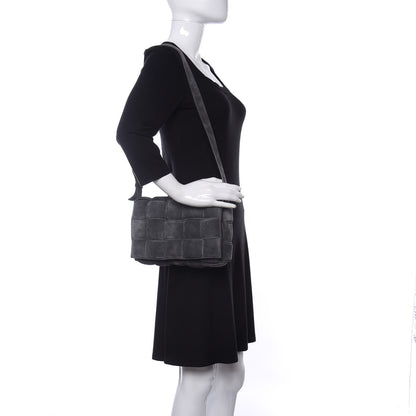 Bottega Veneta Suede Maxi Intrecciato Padded Cassette Crossbody Bag Graphite 2 of 8