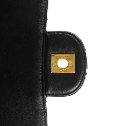Chanel Lambskin Quilted Jumbo Flap Black 6 of 9