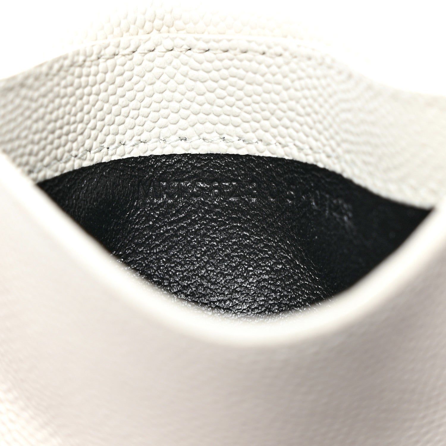 Saint Laurent Grain De Poudre Uptown Monogram Card Case Crema Soft 7 of 8