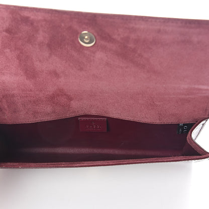 Gucci Patent Microguccissima Small Broadway Clutch Burgundy 5 of 6
