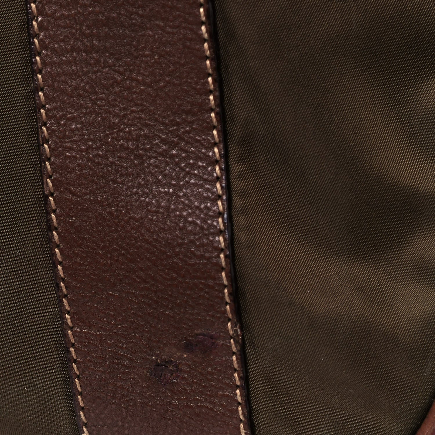 Prada Tessuto Nylon Soft Calfskin Shoulder Bag Brown 15 of 16