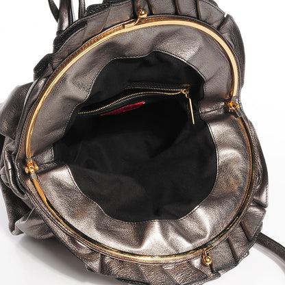 Valentino Garavani Calfskin Vanite Studded Dome Bag Metallic Copper 5 of 8
