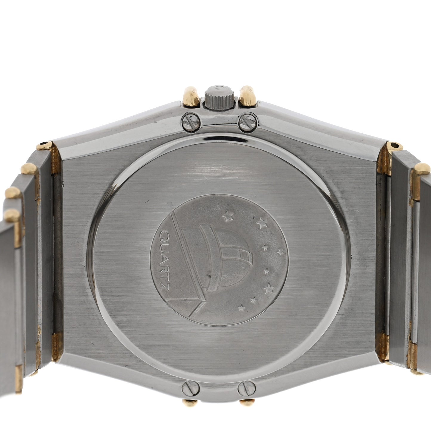Stainless Steel 18K Yellow Gold 33mm Constellation Quartz Watch Champagne 398.0876