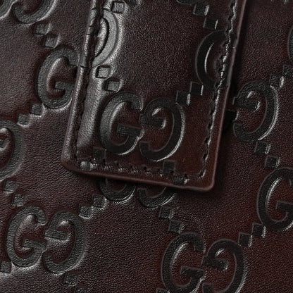 Gucci Guccissima Metal Bar French Flap Wallet Dark Chocolate 8 of 9