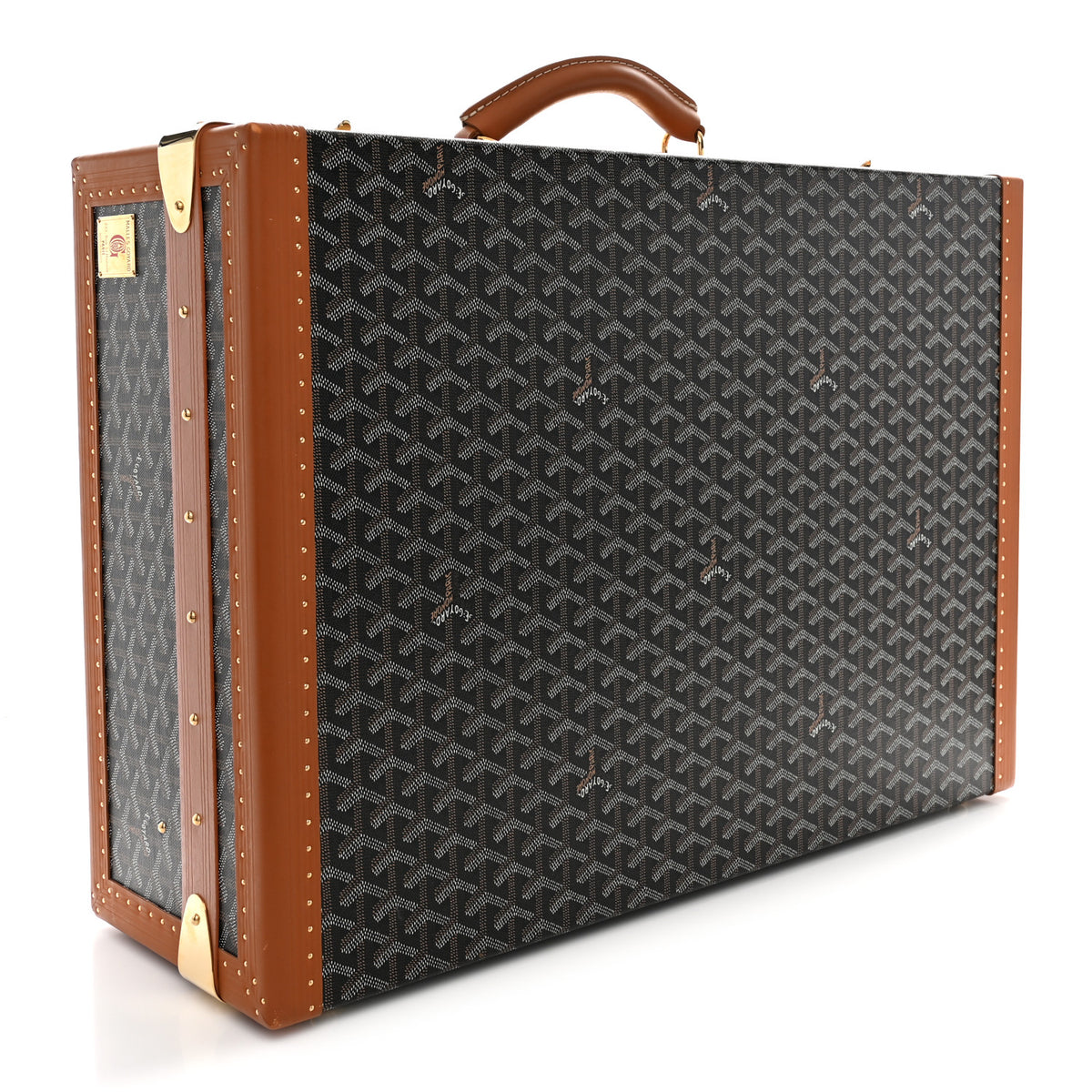 Goyardine Grand Hotel Trunk 55 Black Tan