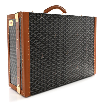 Goyard Goyardine Grand Hotel Trunk 55 Black Tan 2 of 11