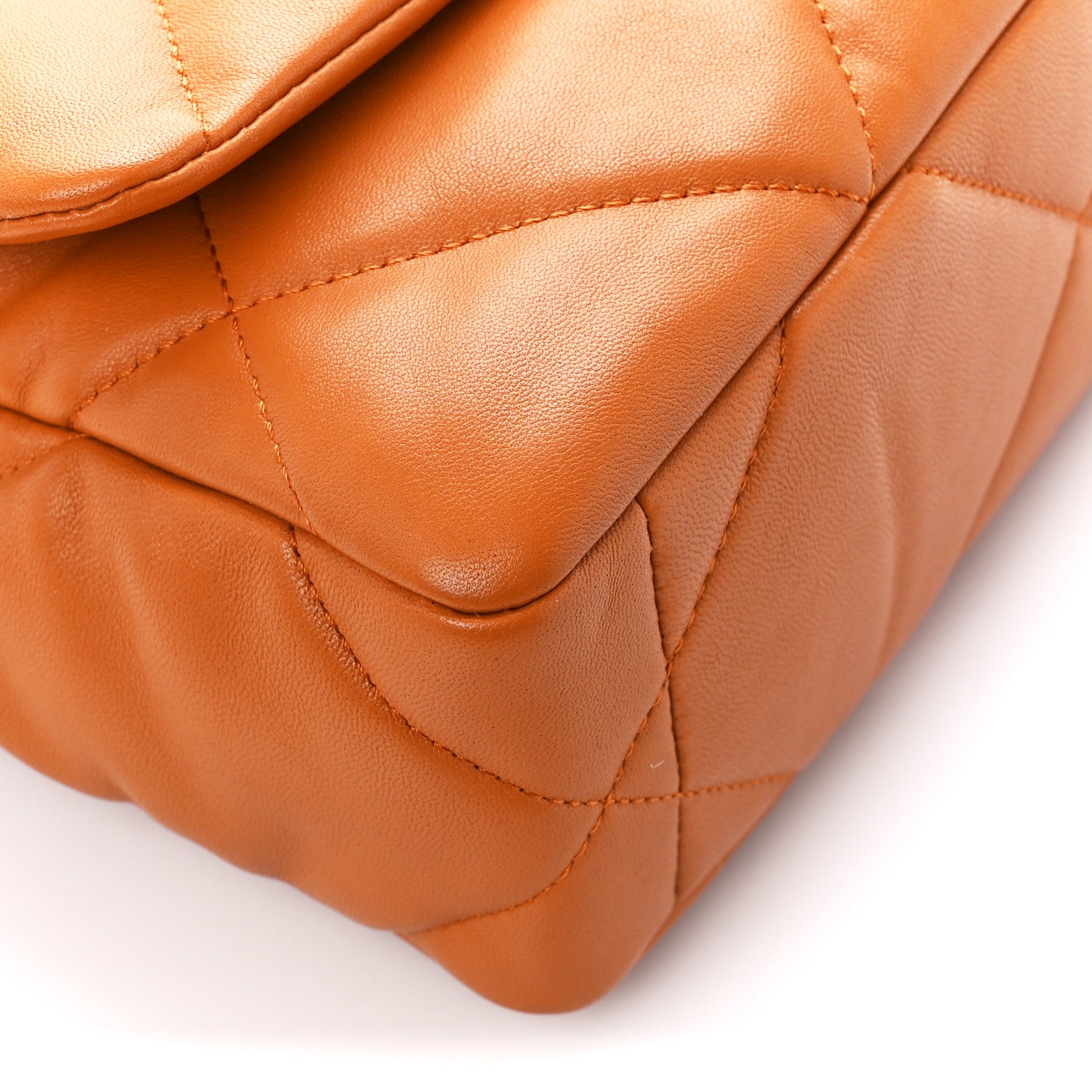 Chanel Lambskin Quilted Medium Chanel 19 Flap Light Brown 9 of 10