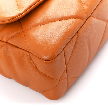 Chanel Lambskin Quilted Medium Chanel 19 Flap Light Brown 9 of 10