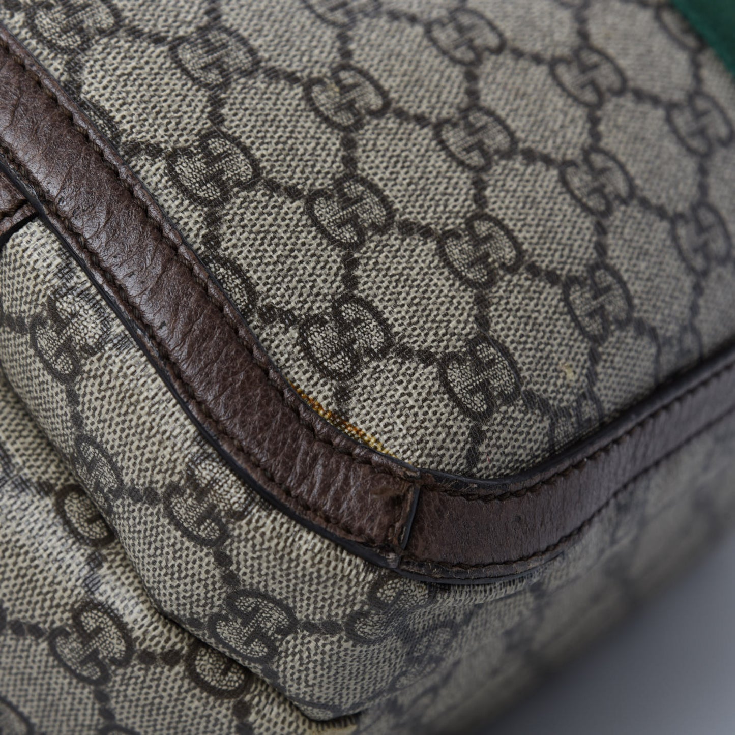 GG Supreme Monogram Medium Ophidia Day Backpack Brown