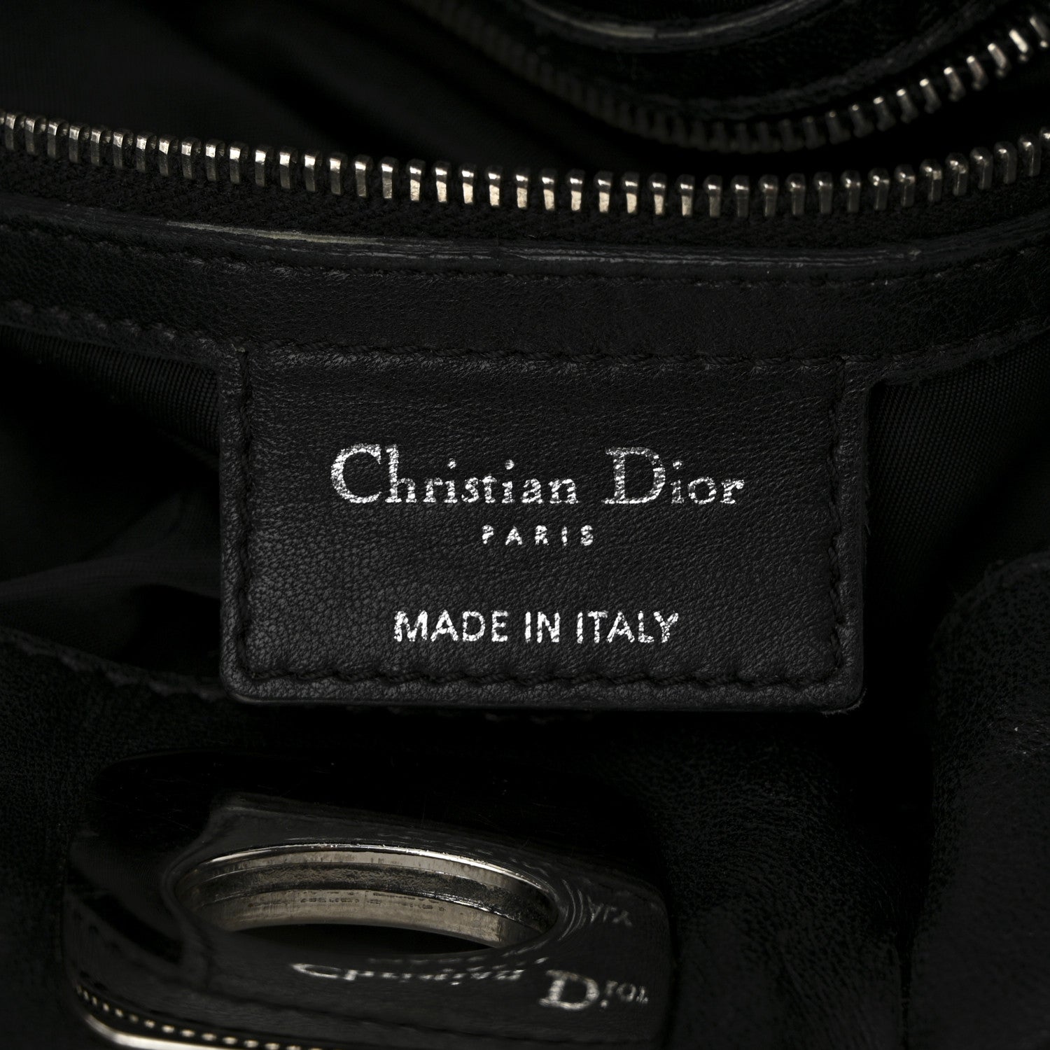 Christian Dior Nylon Cannage Charming Lock Tote Black 6 of 11