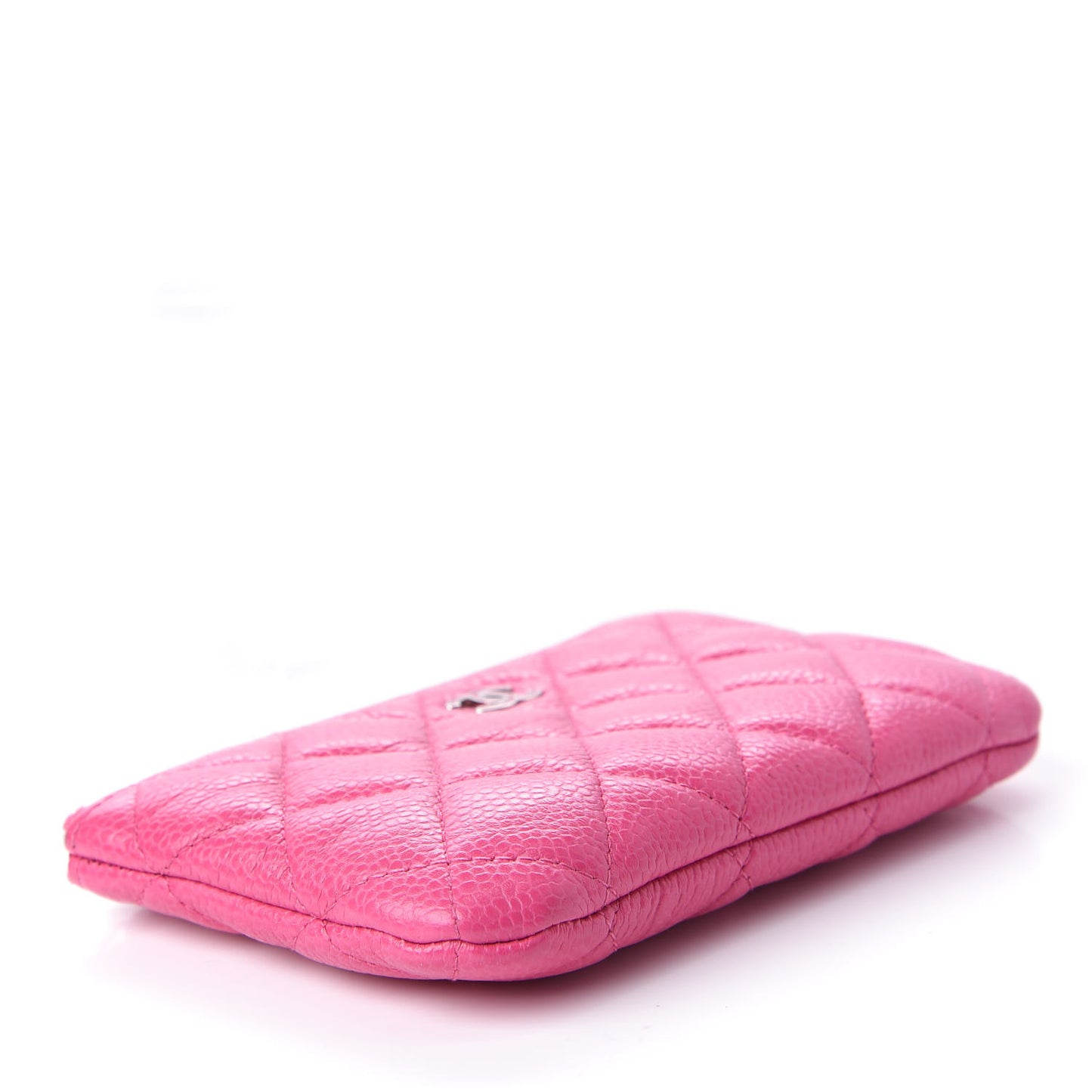 Caviar Quilted Small Cosmetic Case Pink
