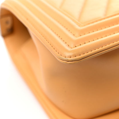 Chanel Calfskin Chevron Quilted Medium Boy Flap Yellow 10 of 15