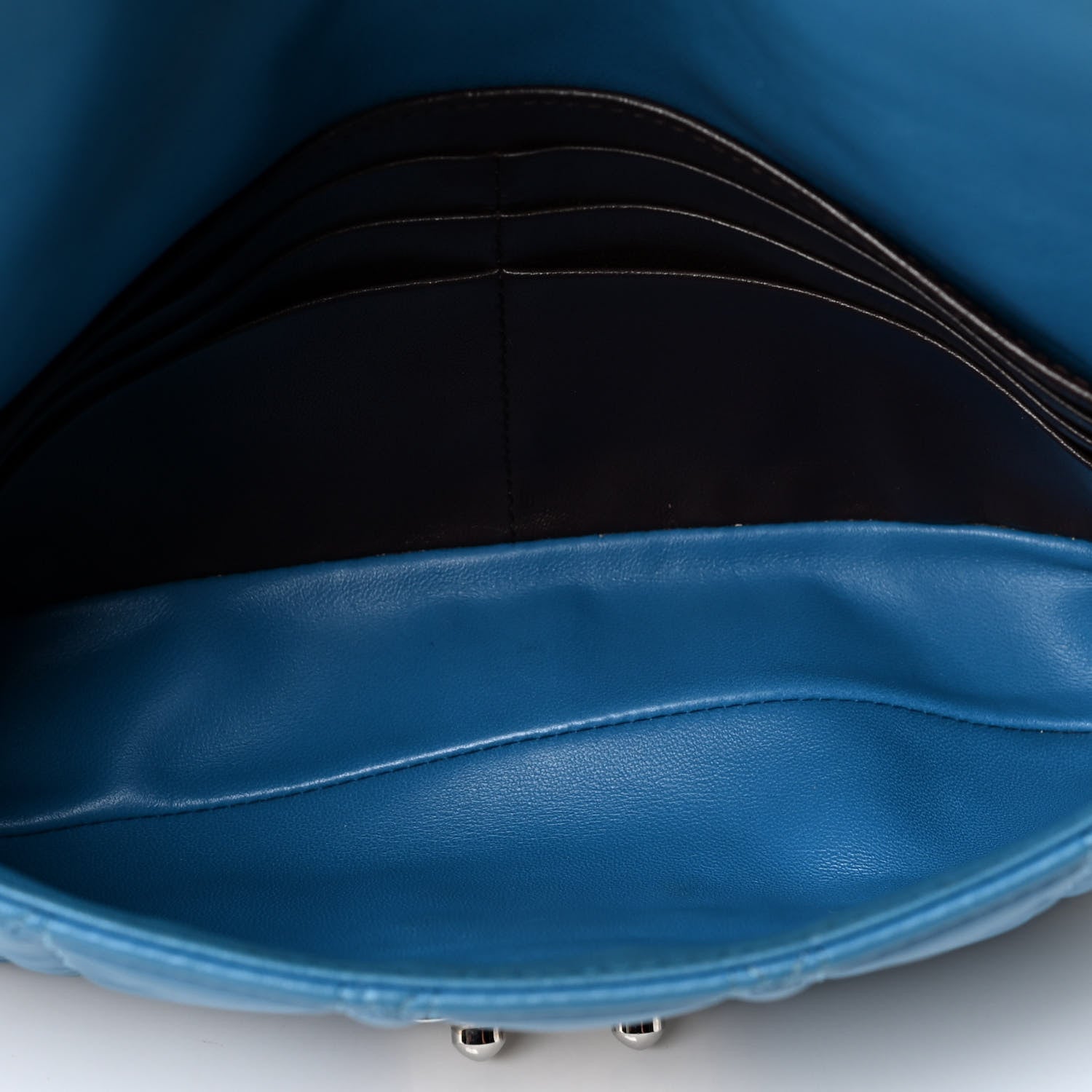 Christian Dior Lambskin Cannage Miss Dior Promenade Pouch Cobalt Blue 4 of 4