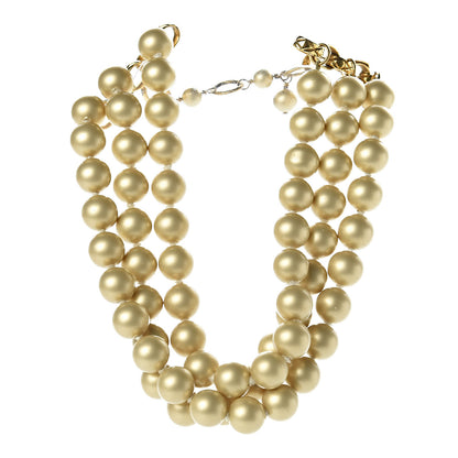 Chanel Pearl Layered Choker Necklace Gold 3 of 5
