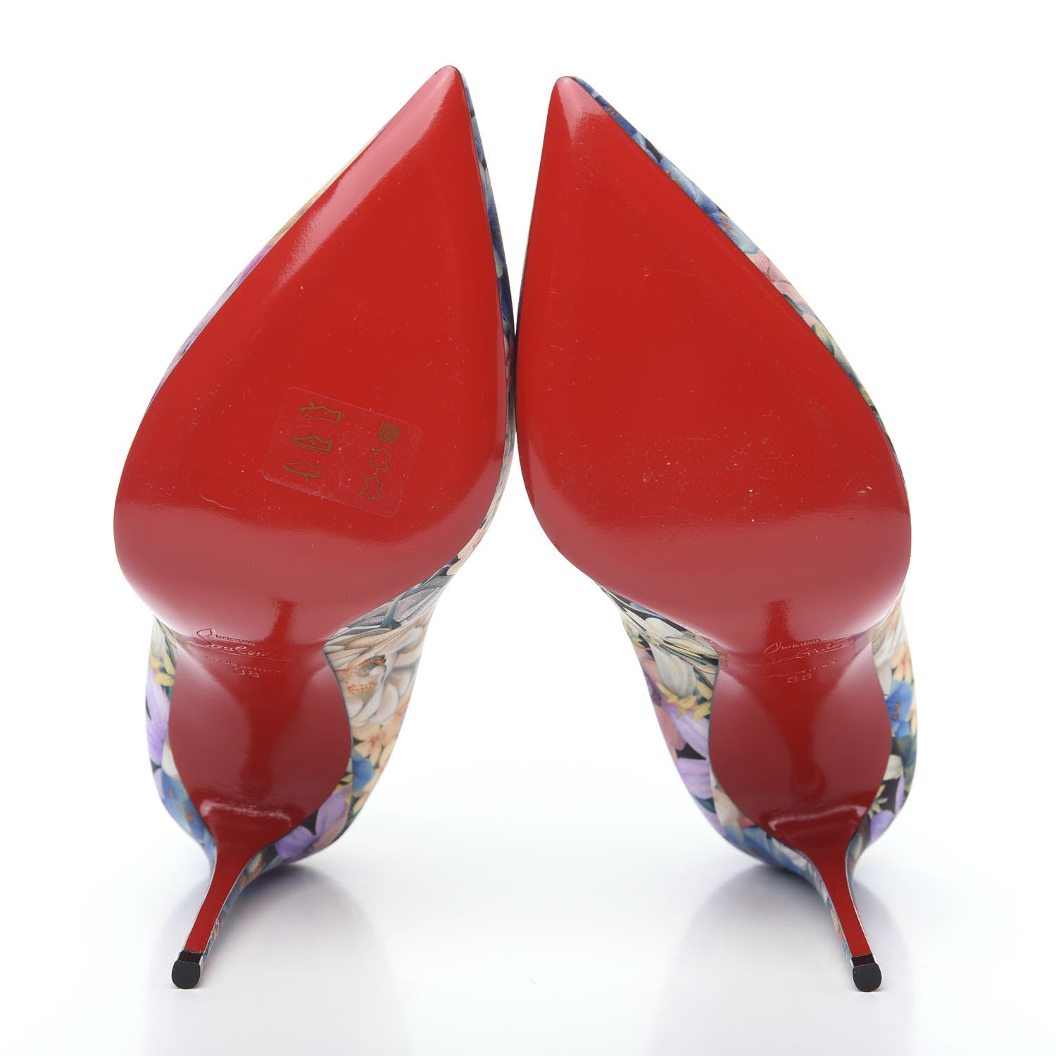 Christian Louboutin Satin Crepe Floral Pigalle Follies 100 Pumps 38 Multicolor 5 of 8