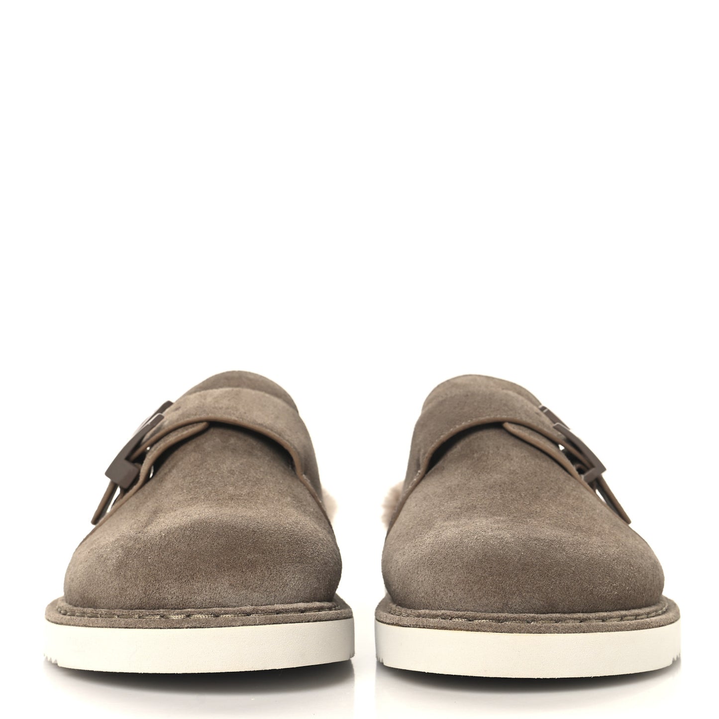 Monogram Fur LV Easy Mule 6 Brown