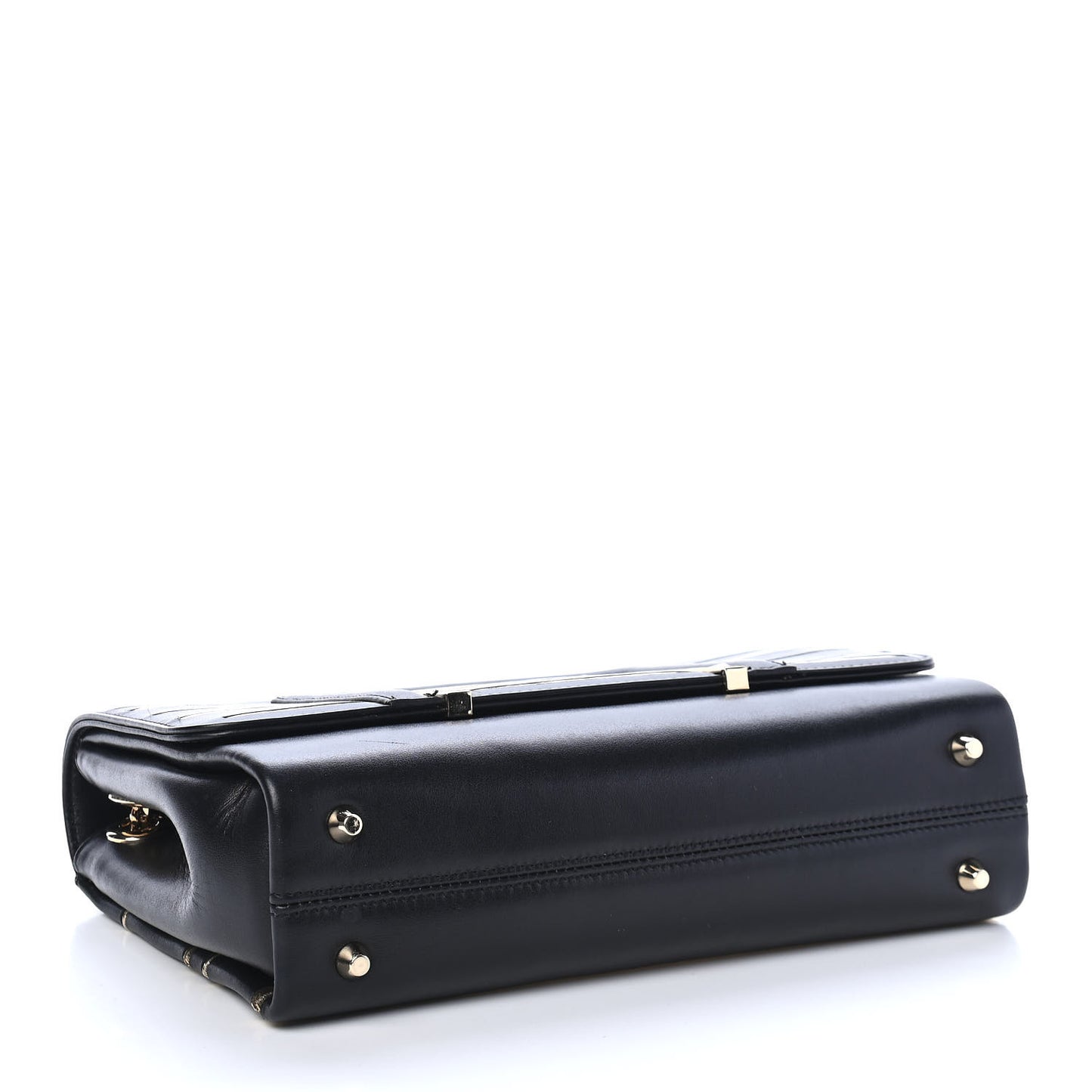Calfskin Alba Shoulder Bag Black