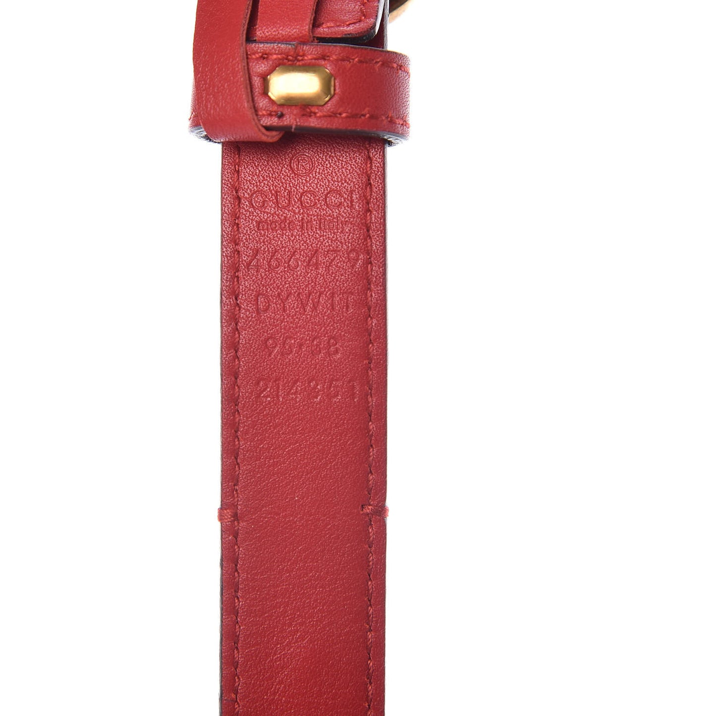Calfskin Crystal Embellished Double G Belt 95 38 Hibiscus Red