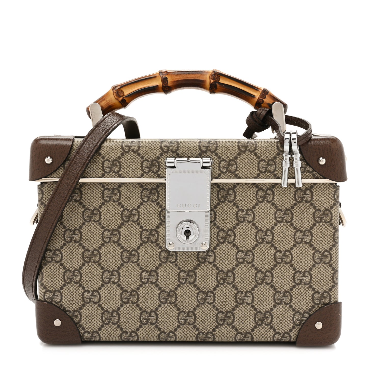 GG Supreme Monogram Globe-Trotter Beauty Case Brown